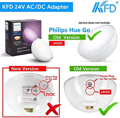 KFD 24V AC DC адаптер за Philips Huego LED HF12 HF18 HF24 Charger SmartSleep Wake-Up Light HF3520 60 HF3521 HF3510 HF3531 HF3550 SOMNEO HF3650