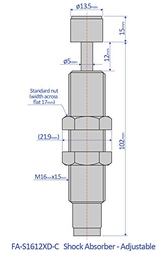 Амортизери за шок на Bansbach EasyLift FA-S1612XD-C/прилагодливи, 117 mm x 21,9 mm x 17 mm