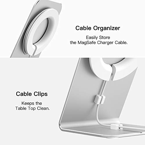 Полнач за полнач Pzoz компатибилен за полначот на Apple Magsafe, алуминиумска легура за полнење на легури за управување со кабел, клипови за управување со кабел, држач за ор