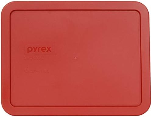 Пирекс 7211-компјутер 6 Чаша Афион Црвен Правоаголник Пластичен Капак За Складирање Храна Направен во САД