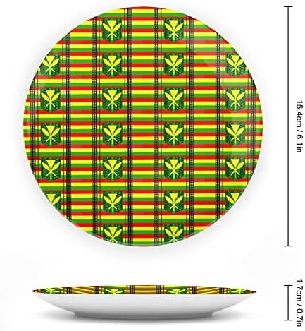 Племенска Канака Маоли знаме што виси керамичка декоративна чинија со приказ за приказ Прилагодени годишнини за свадбени подароци