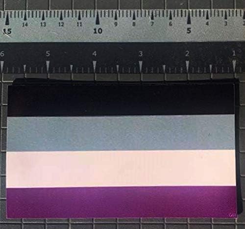 Опрема Тац-Асексуално Знаме На Гордоста-Лгбтк Гордост Автомобил Магнет-5 Х 3 инчи-Професионално Изработен Во САД-Магнетна Налепница