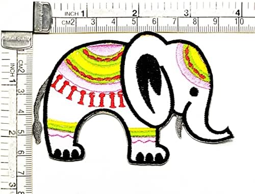 Кленплус 3 парчиња. Индиски Слон Лепенка Симпатична Цртан Филм Железо На Лепенка Везена Апликација Шие На Лепенка За Облека Фармерки