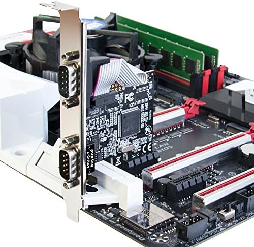 Сиг Наследство И Пошироко Серија 2 Порт Сериски / Рс-232 PCIe Картичка СО 16C550 UART