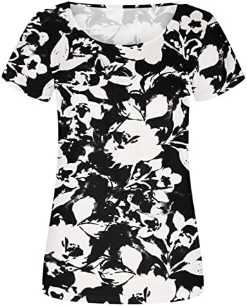 Женски врвови трендовски хавајски кошули 2023 проточна лесна летна скриена стомачна туника врвна боемска плетена плажа блуза блуза