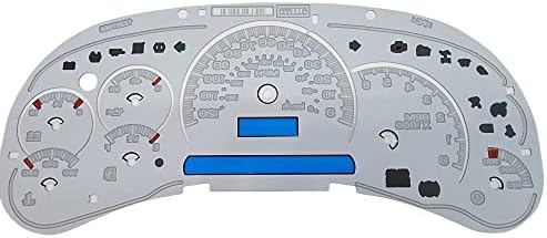 Tanin Auto Electronix Custom Black Gauge Face Overlay | FITS 2003-2005 GMC & Chevy Craven Instrument Cluster Speedomater | 7 мерачи