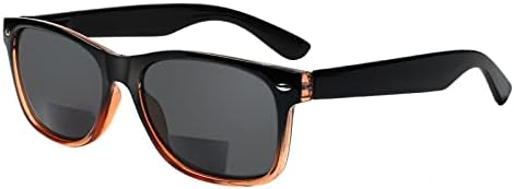 4 пакувања со бифокални очила за читање сиви леќи пролетни шарки на отворено очила за сонце модни бифокални читатели на сонце за мажи