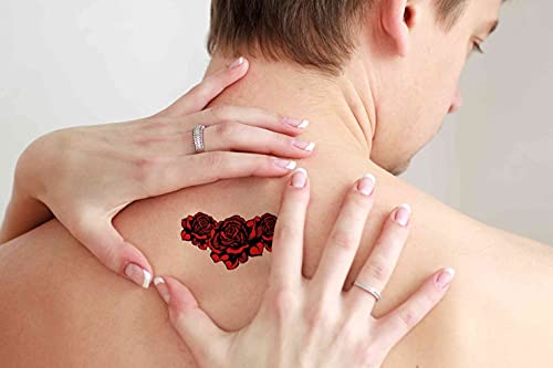 Допетоважа 8 Листови Привремена Тетоважа Сина Роза Лажни Тетоважи За Раце За Жени Девојки Мажи Возрасни