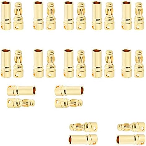 Padarsey 5 пар женски машки 5,5 mm златен куршум банана конектори RC ESC LIPO уред за батерии Електричен моторна жица делови