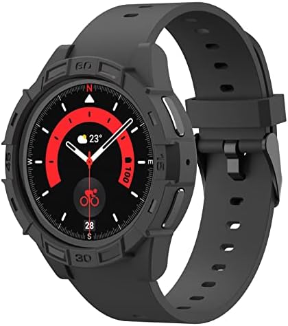 [2 пакет] Заштитна кутија компатибилна со Samsung Galaxy Watch 5 Pro 45mm Smart Watch додатоци мек TPU покритие отпорен на заштитна