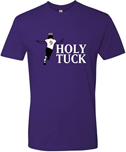 Пат Една облека | Света маичка за маица, рекорден удар на Justinастин Такер, фудбал во Балтимор, виолетова, унисекс, повеќе големини