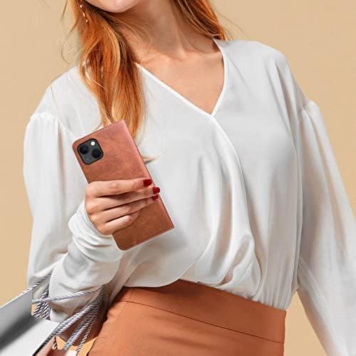 XcaseBar 2-во-1 Се Одвојува за iphone 13 6.1 5g паричник случај со Кредитна Картичка држач q rfid Блокирање Q,Флип Фолио Книга СТП