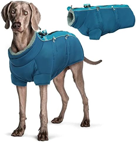 Bonaweite топло кучиња палто, водоотпорно куче Зимска јакна за големи средни мали кучиња, кучиња руно елек куче Снонси и кучиња