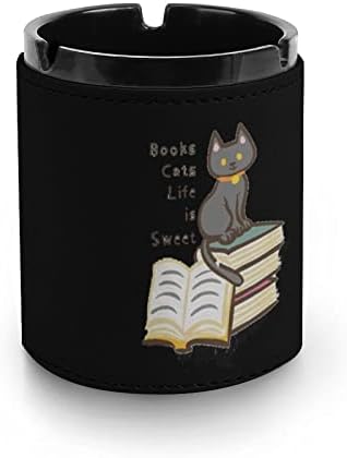 Книги мачки живот е слатка тркалезна кожа цигари од таблета таблета за пепел за додатоци за пушачи Подароци