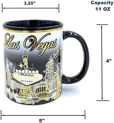 Лас Вегас чаши Невада сувенир подароци кафе чаши Лас Вегас Сити Скај чај чаша Американски патриотски црно кафе чаши