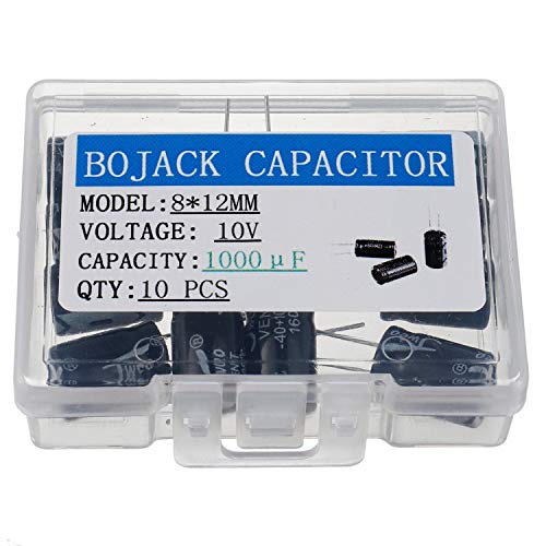 Bojack 8x12mm 1000UF 10V 1000mfd 10voltage ± 20% алуминиумски електролитички кондензатори