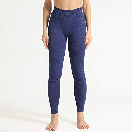 Блиско време секси женски текстурирани плен јога панталони со високи половини со тренингот за кревање панталони за подигнување