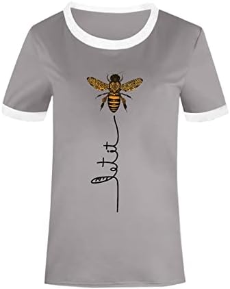 Сиви жени каваи маици за животни печатат врвни маички кратки ракави екипаж вратот бренд есен летен маички облека мода tw s