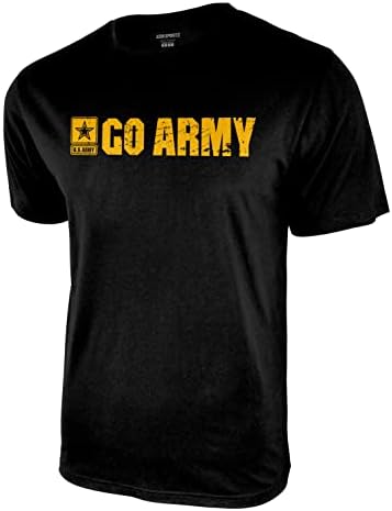 Икона Спортски мажи во американско армиско графичко лого со кратки ракави памучни маица