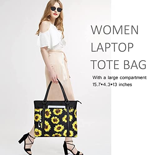 Togенски лаптоп торба за торбичка за работно платно чанта чанта за рамената торба со лесен платно лаптоп торба за 15,6 инчи
