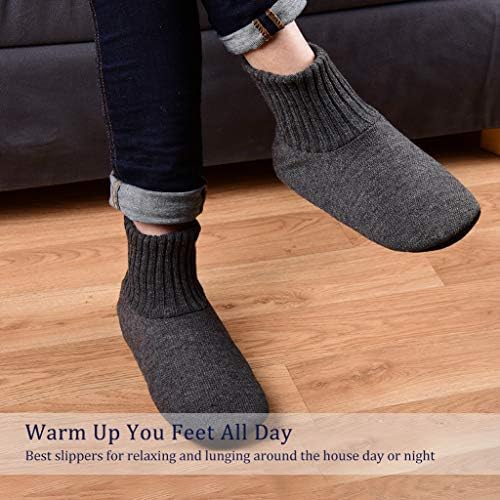 Панда Брос Папучи Чорапи Мека Пријатна Густа Куќа Внатрешни Чевли За Чорапи Со Ѓон Против Лизгање За Мажи